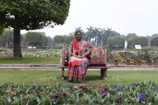 Amrit Udyan or Mughal Gardens  at President House 