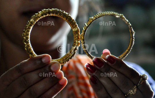 Bangles at a jewellery shop