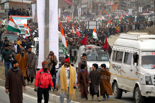 Bharat Jodo Yatra in Pulwama