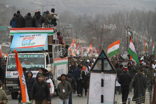 Bharat Jodo Yatra in Pulwama