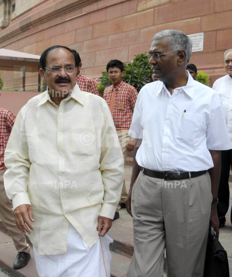 BJP Leader, M Venkaiah Naidu  with Left Leader D Raja