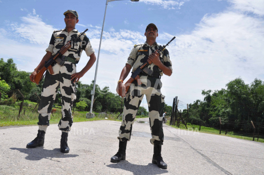 BSF Jawans Patrolling at India-Bangladesh border