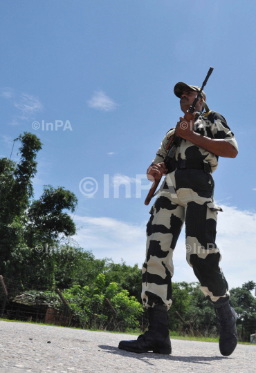BSF Jawans Patrolling at India-Bangladesh border