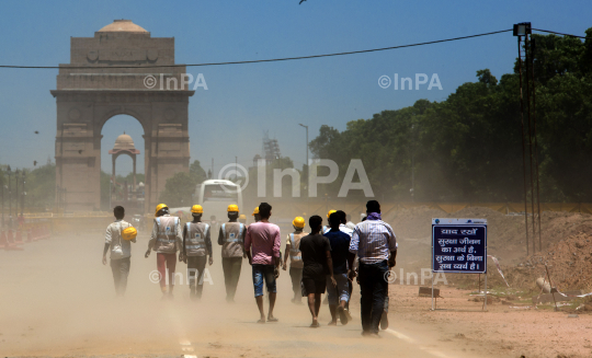 Central Vista project in full swing at Rajpath amid pandemic