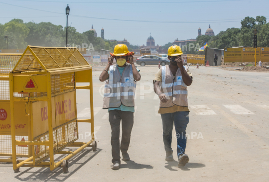 Central Vista project in full swing at Rajpath amid pandemic