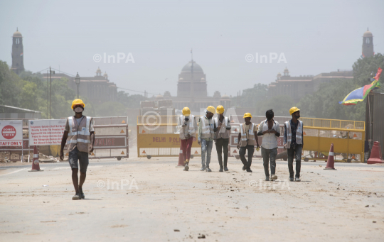 Central Vista project in full swing at Rajpath amid pandemic