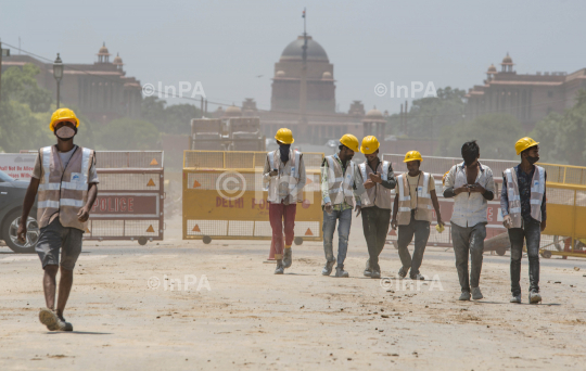 Central Vista project in full swing at Rajpath amid pandemic