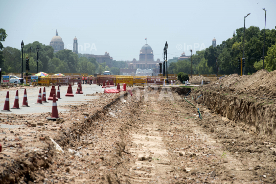 Central Vista project in full swing at Rajpath amid pandemic