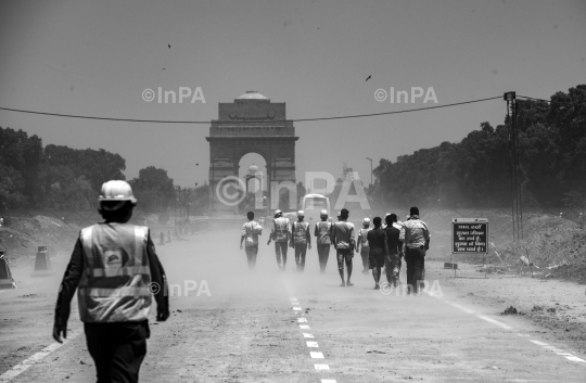 Central Vista project in full swing at Rajpath amid pandemic