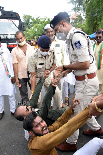 Congresh Protest Bhopal