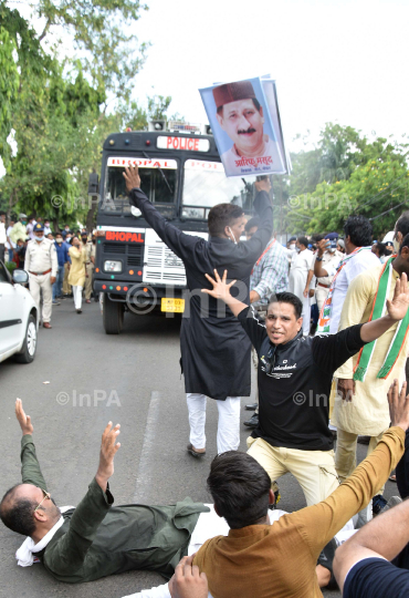 Congresh Protest Bhopal