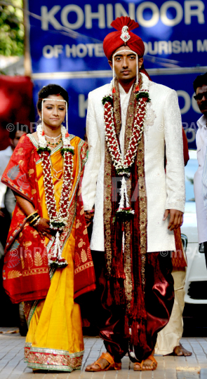 cricketer Ankeet Chavan with his wife Neha Sambhareon