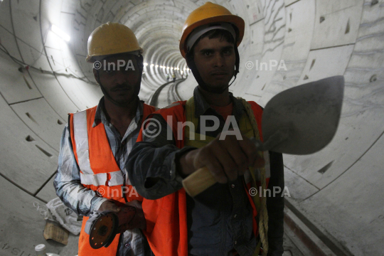 DMRC underground construction site