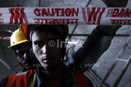 DMRC underground construction site