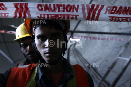 DMRC underground construction site