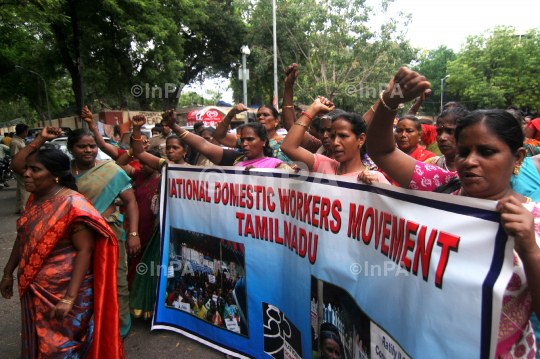 Domestic workers protest