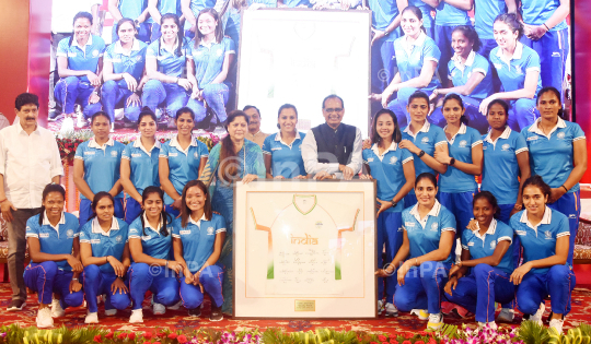 Felicitation of Indian women's hockey team