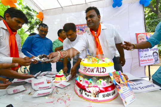 Hindu Sena celebrates Donald Trump's Birthday