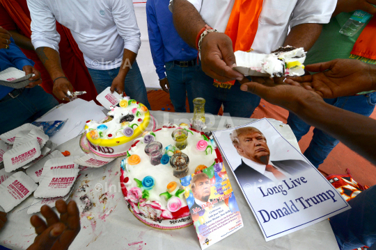 Hindu Sena celebrates Donald Trump's Birthday