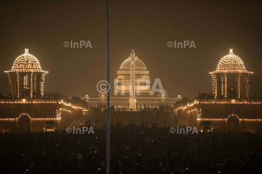 Illuminated Rashtrapati Bhawan 