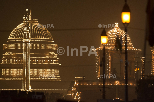 Illuminated Rashtrapati Bhawan 