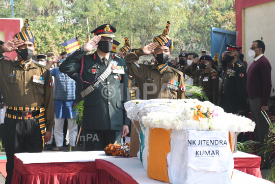 Last ritest of naik Jitendra Kumar Bhopal