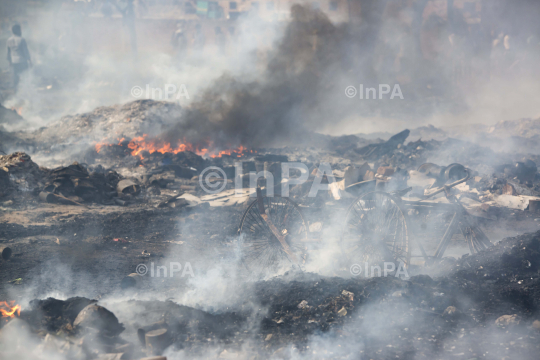 Major Fire in Noida