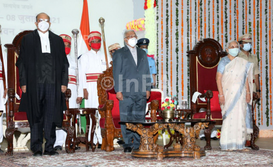Mangubhai Patel takes oath as MP Governor
