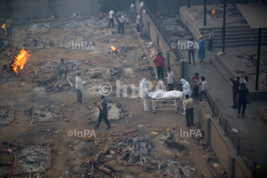 Mass cremation of COVID-19 victims, Delhi