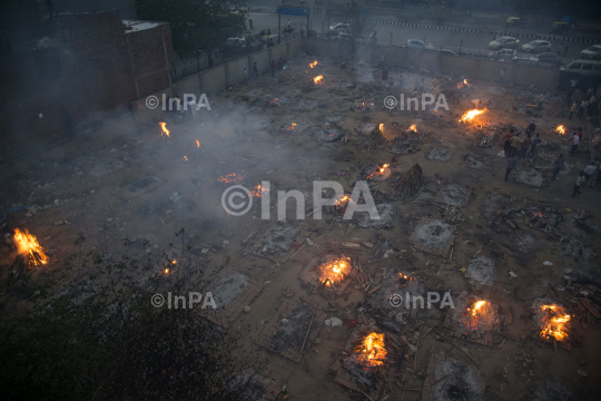 Mass cremation of COVID-19 victims, Delhi