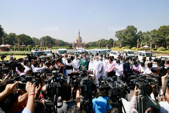 Media outside President House