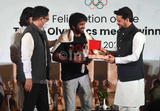 Olympic Bronze medallist in wrestling Bajarng Punia