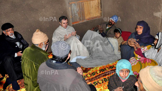 Omar visits Sakin-Brinyat village in Uri  Condemns killing of Al