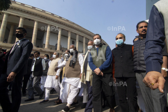 Opposition parties march