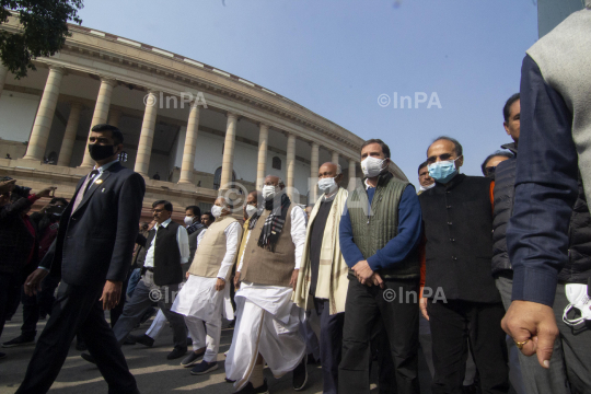 Opposition parties march