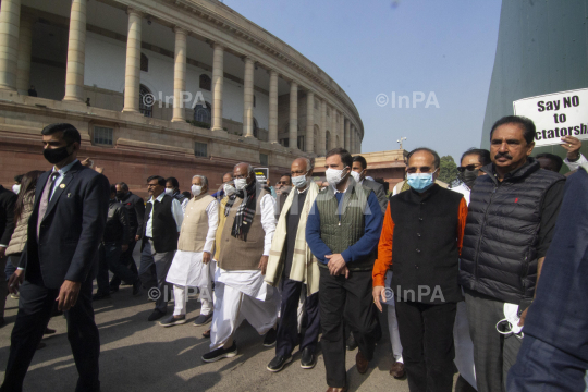 Opposition parties march
