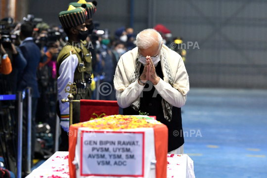 PM Modi Pays Tribute to CDS Gen Bipin Rawat