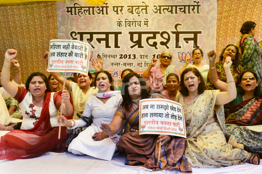 Protest against increasing crime against women