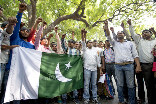 Protest against Pakistan for attacking on Indian army Base camp