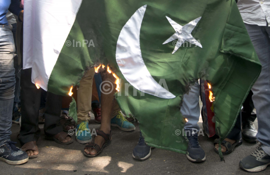 Protest against Pakistan for attacking on Indian army Base camp