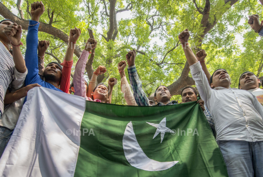 Protest against Pakistan for attacking on Indian army Base camp