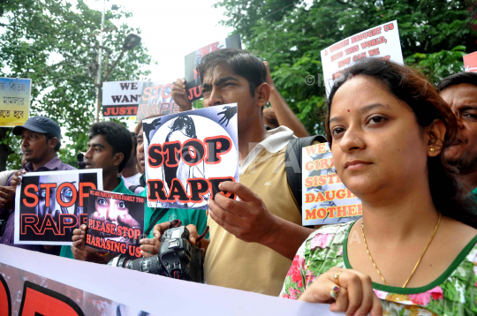 Protest against the gang rape of a woman photojournalist