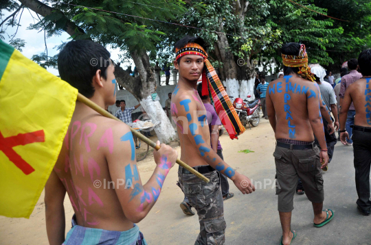 Protest to demand Tipra land State