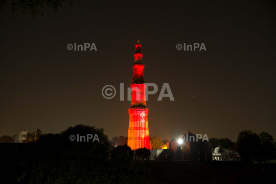 Qutub Minar turns red for World Hemophilia day