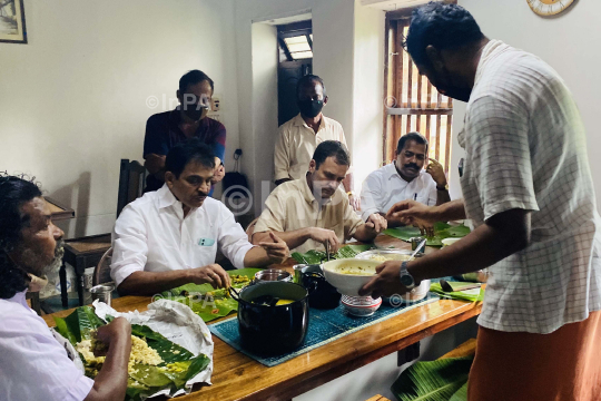 Rahul Gandhi at his parliamentary constituency, Wayanad