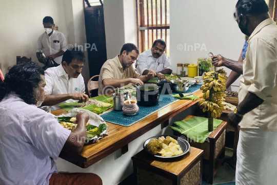 Rahul Gandhi at his parliamentary constituency, Wayanad