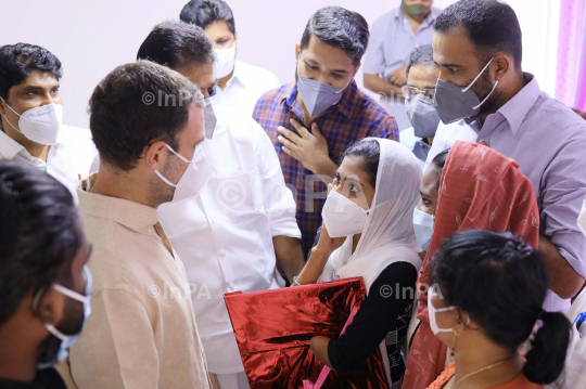 Rahul Gandhi at his parliamentary constituency, Wayanad