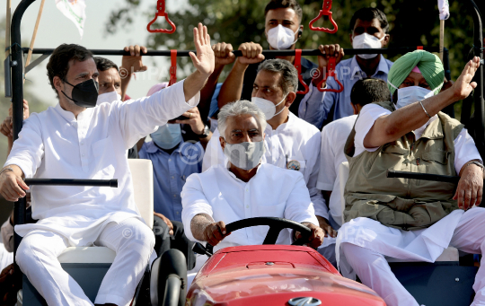 Rahul Gandhi Tractor Yatra