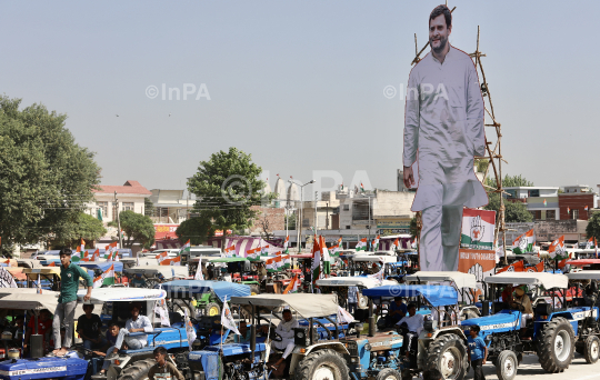 Rahul Gandhi Tractor Yatra
