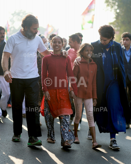 Rahul Gandhi with Priyanka Gandhi Vadra